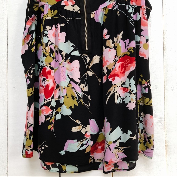 Yumi Kim Floral Black Sleeveless Top Tank Top XS - Picture 6 of 8